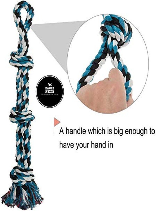 Eagle Pets Dog Rope Toys for Medium to Large Dogs (24-Inch + 49-Inch) - 2 Pack Interactive Aggressive Chew Toys Set - Durable Teething Toys for Tug of War, 100% Cotton (Color May Vary) - Image 3